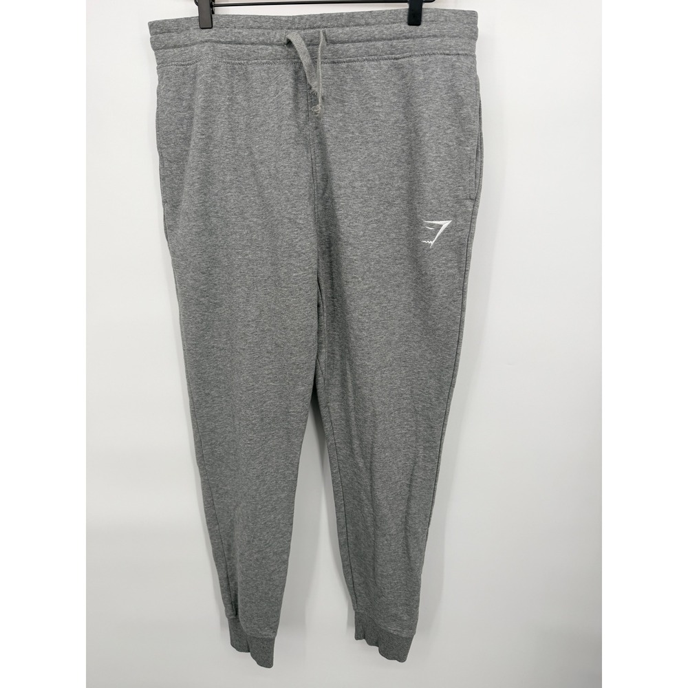Gymshark Joggers Mens Large Gray Excellent Tapered Fleece Sweatpants GMBT3980